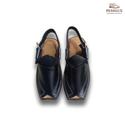 Zalmi™ Classic Leather Chappal – Black Edition